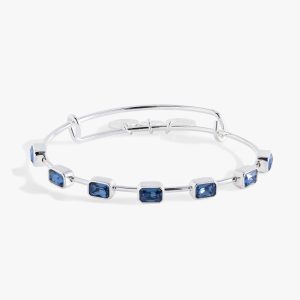 September Birthstone Emerald Cut Bangle
