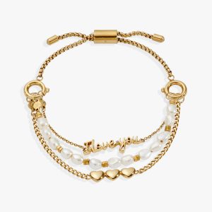 I Love You 'Home Is Where The Heart Is' Stranded? Pearl Bracelet Set
