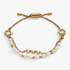 'Home Is Where The Heart Is' Pearl Stranded? Bracelet Set