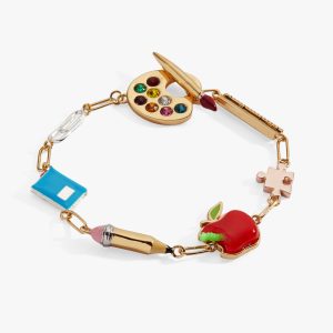 'Teacher's Pet' Multi Charm Toggle Bracelet